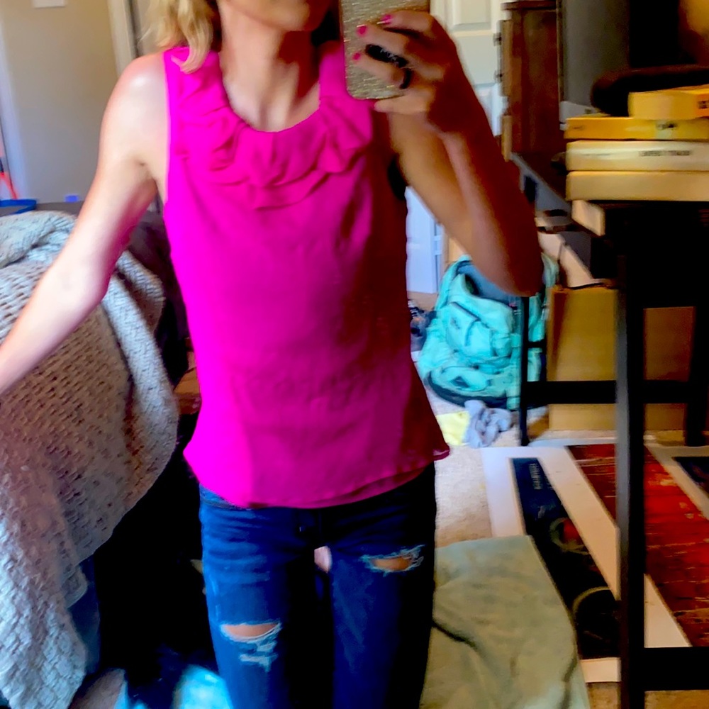 J.Crew hot pink blouse